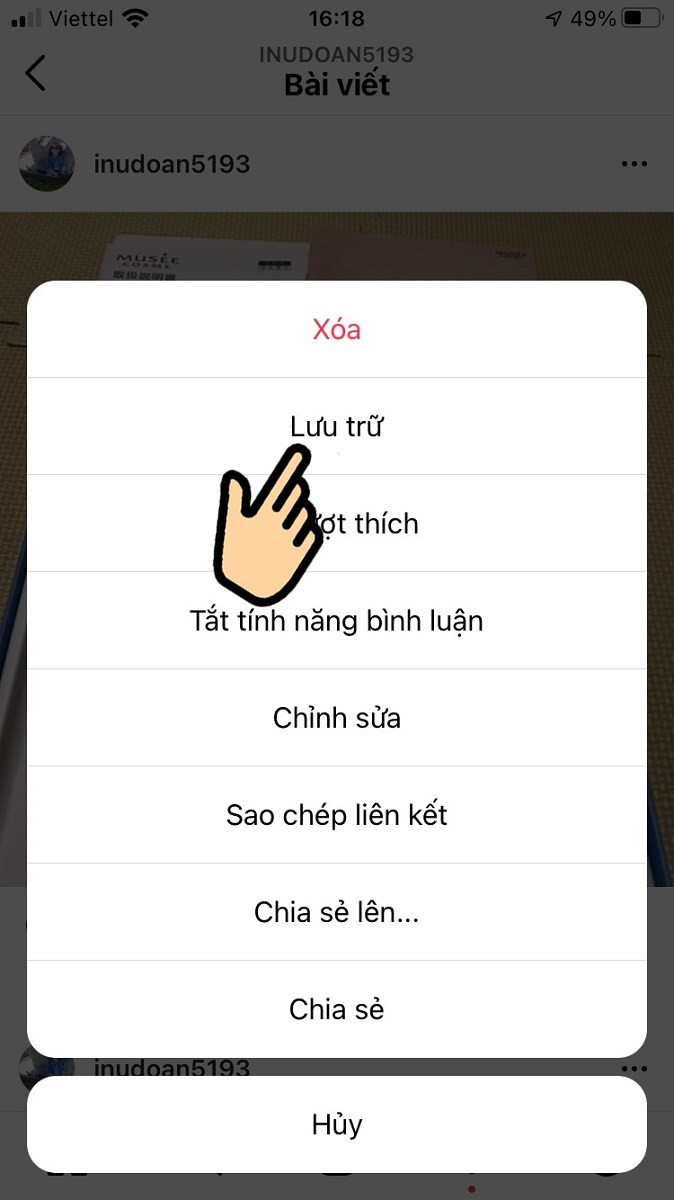 Chọn Lưu trữ