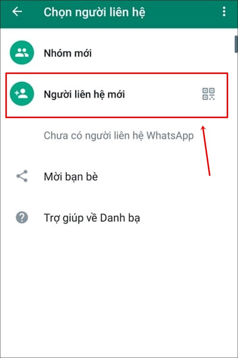 Chọn Người liên hệ mới