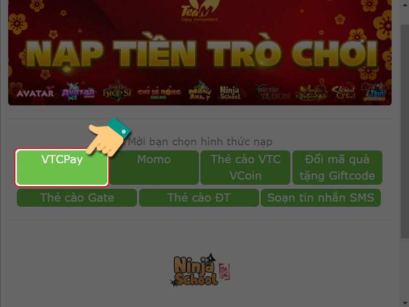 Chọn phương thức thanh to&aacute;n