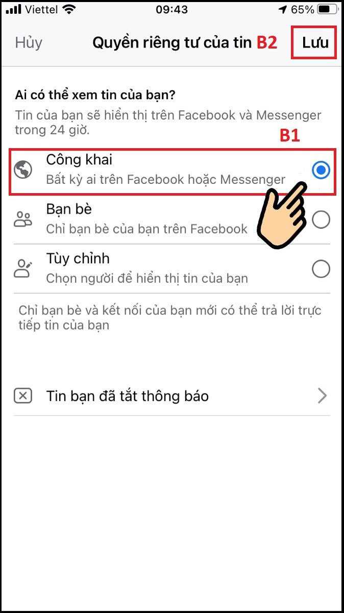 Chọn quyền riêng tư