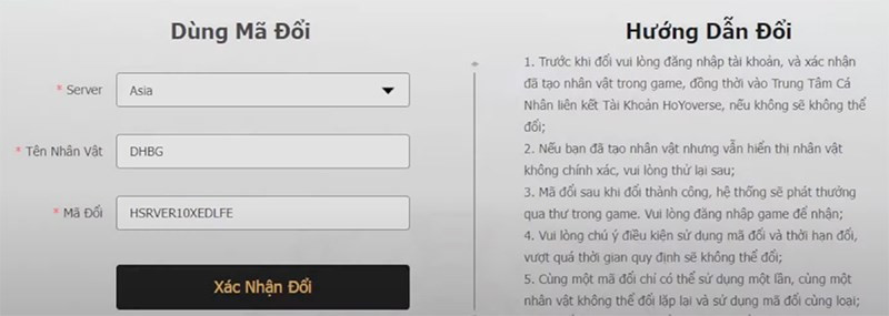 Chọn server và nhân vật