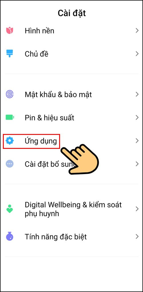 Chọn Ứng dụng