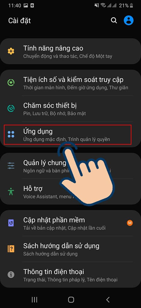 Chọn Ứng dụng