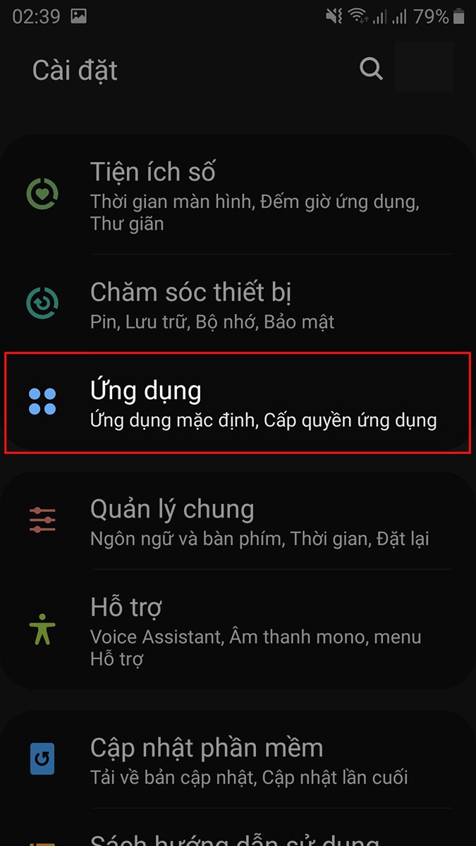 Chọn Ứng dụng