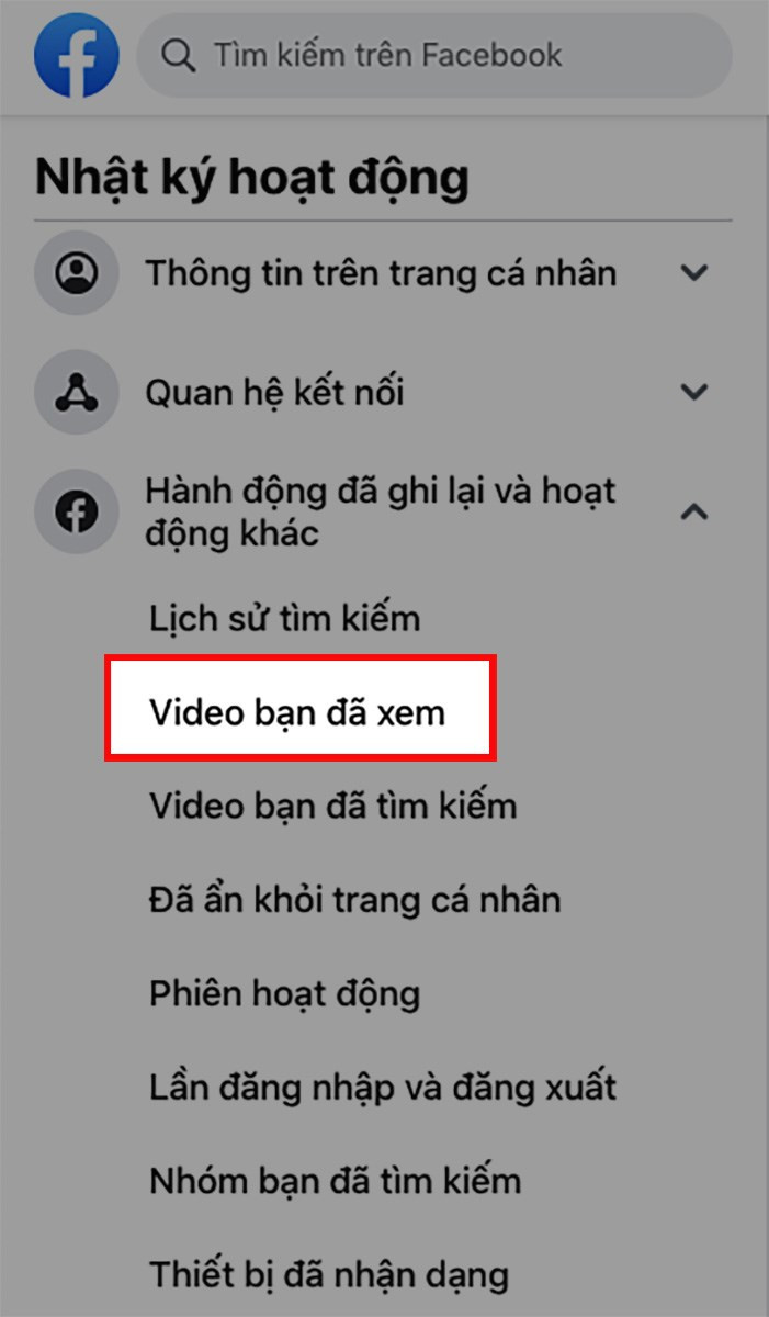 Chọn Video bạn đã xem trên máy tính