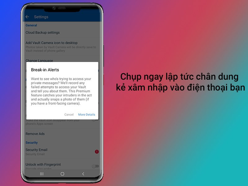 Chụp ảnh kẻ xâm nhập