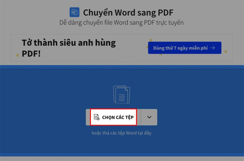 Chuyển đổi Word sang PDF với Smallpdf