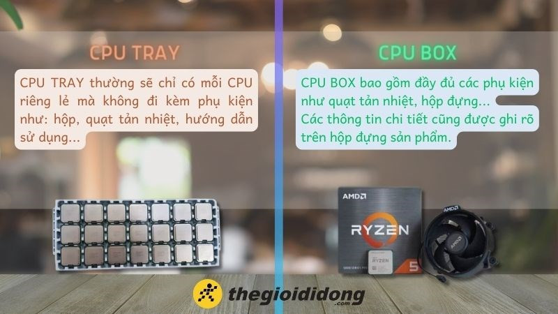 CPU Tray và CPU Box có những cách để nhận diện khác nhau