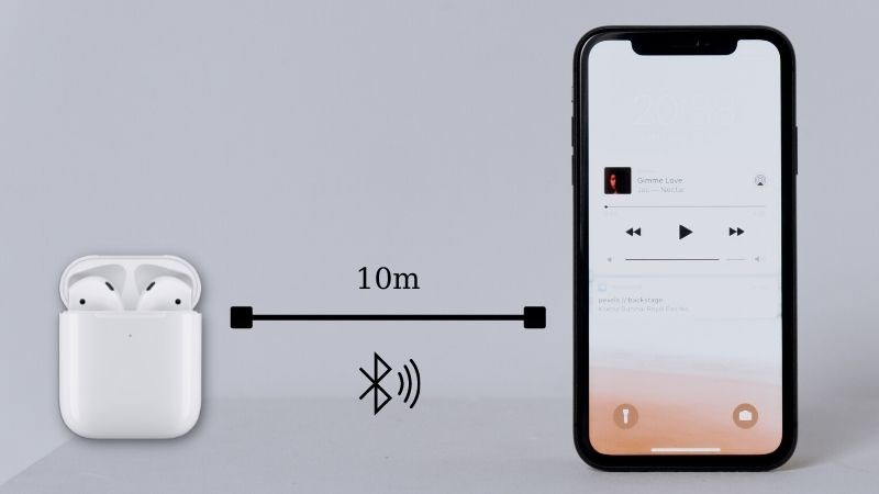 Đặt đầu phát quá xa tai nghe Bluetooth