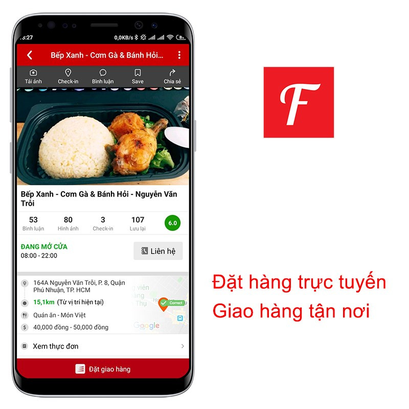 Đặt hàng trên Foody