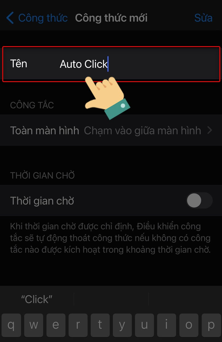 Đặt tên Auto Click