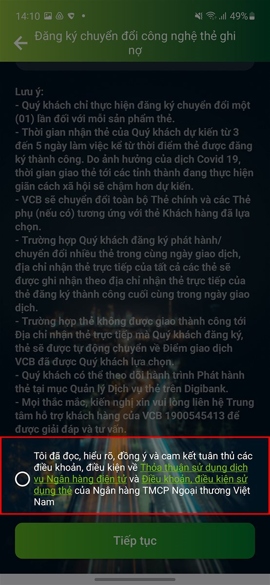 Điều khoản ngân hàng