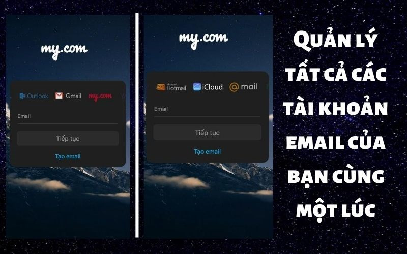 Đồng bộ hóa nhiều tài khoản email