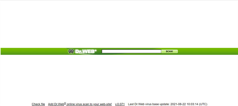 Dr.Web Online Scanner: Quét virus online miễn phí