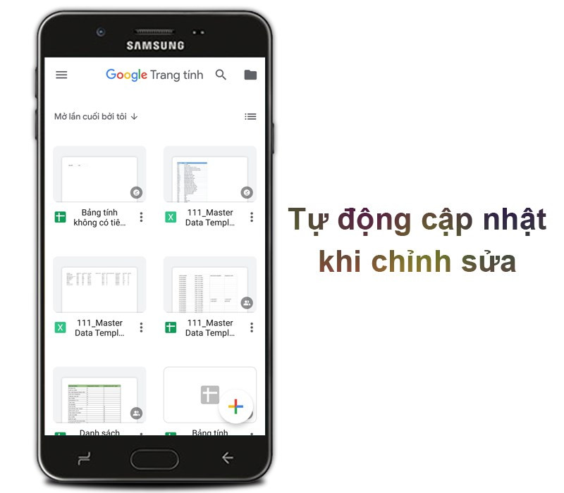 Dữ liệu được lưu tự động trên Google Sheets