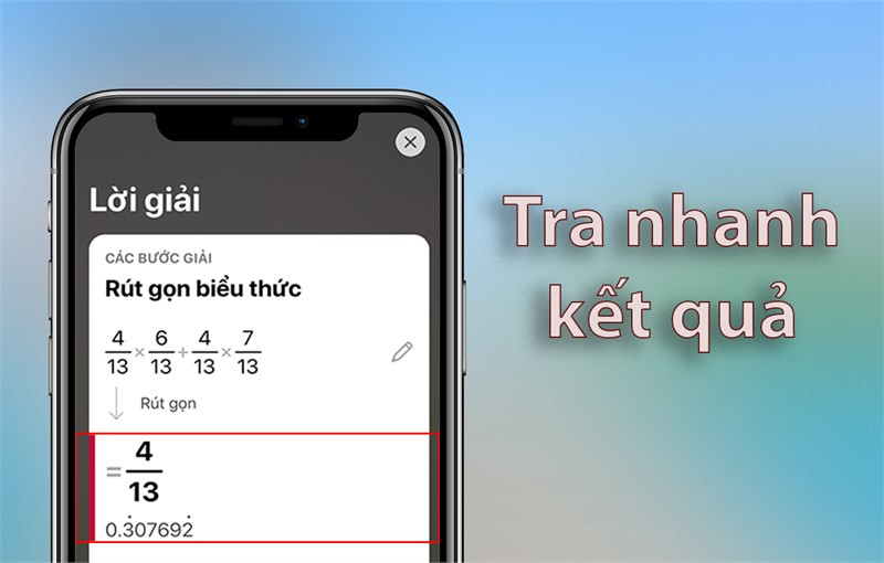 Đưa ra kết quả trong t&iacute;ch tắc