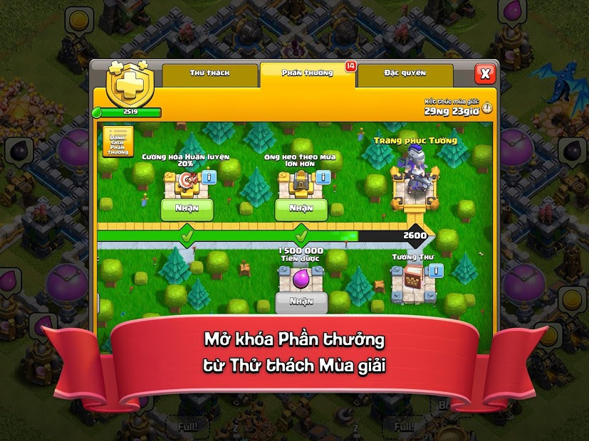 Giao diện bang hội Clash of Clans