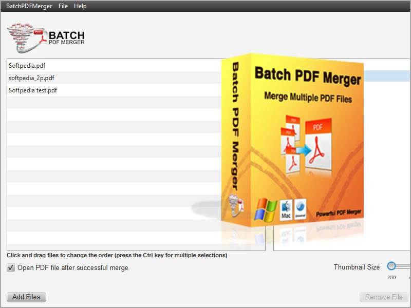 Giao diện Batch Pdf Merge