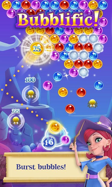 Giao diện chơi game Bubble Witch 2 Saga