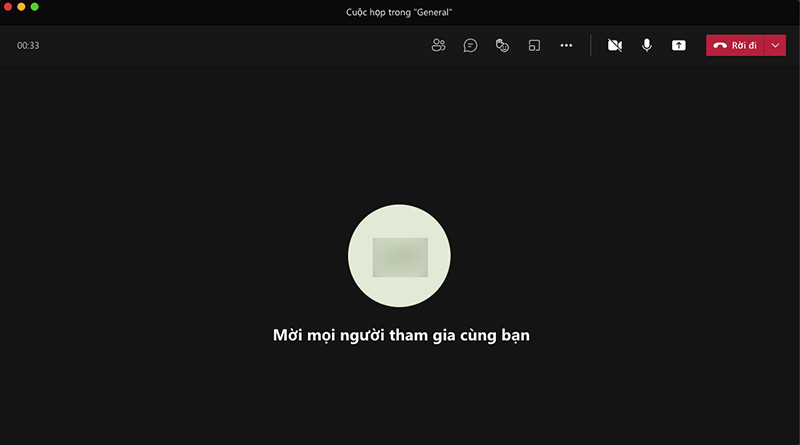 Giao diện cuộc họp Microsoft Teams