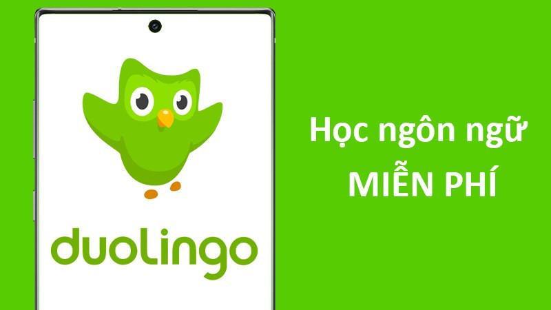 Giao diện học tập trên Duolingo