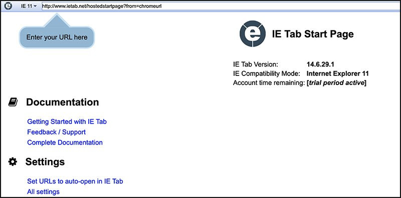 Giao diện IE Tab