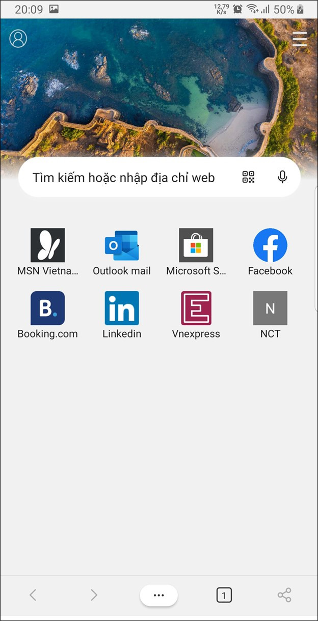 Giao diện Microsoft Edge