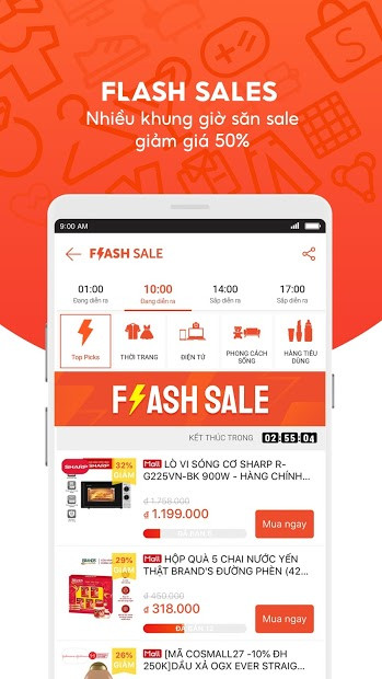 Giao diện sản phẩm trên Shopee