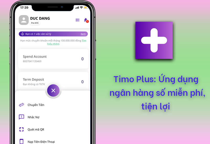 Giao diện Timo Plus