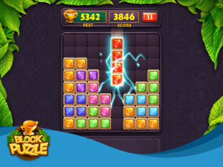 Giao diện trò chơi Block Puzzle Jewel Legend trên iOS