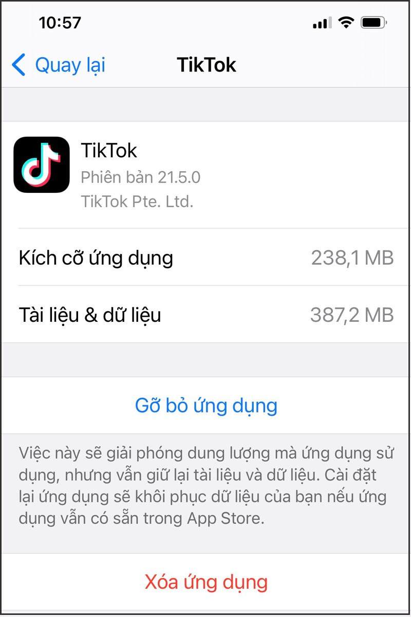 Gỡ và cài đặt lại TikTok