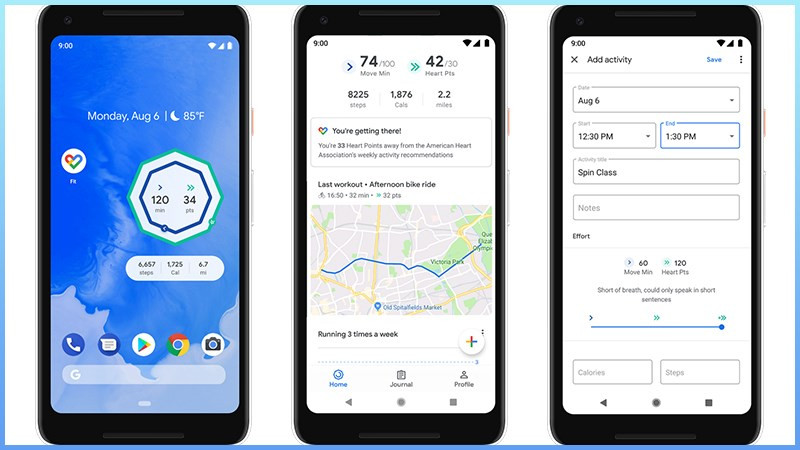 Google Fit: Theo dõi sức khỏe