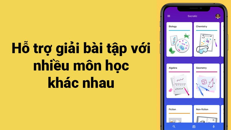 Hỗ trợ giải b&agrave;i tập với nhiều m&ocirc;n học kh&aacute;c nhau