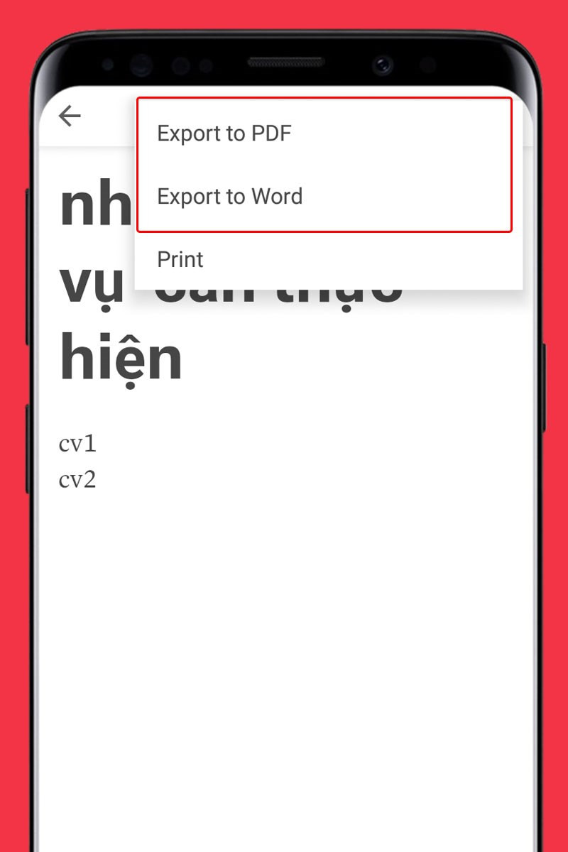 Hỗ trợ xuất file PDF, Word