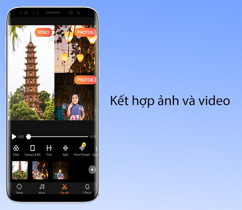 Kết hợp ảnh và video