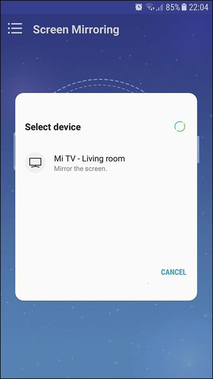 Kết nối điều khiển tivi cùng Screen Mirroring 