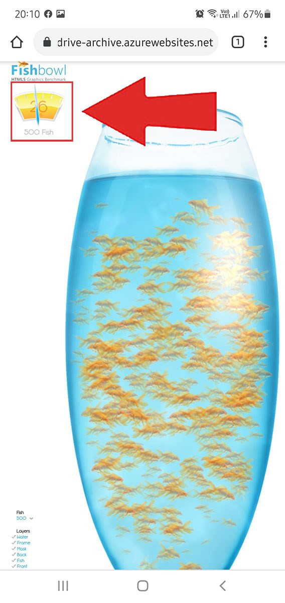 Kết quả đo FPS trong Fish Bowl