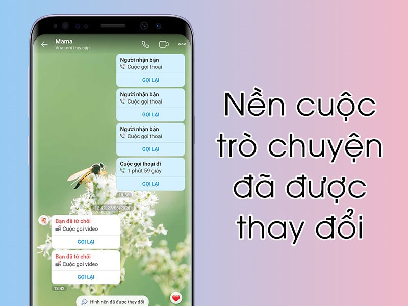 Kết quả đổi hình nền Zalo Android