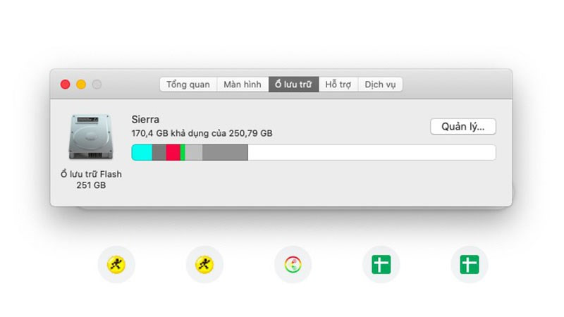 Kiểm tra dung lượng ổ cứng trên macOS qua About This Mac