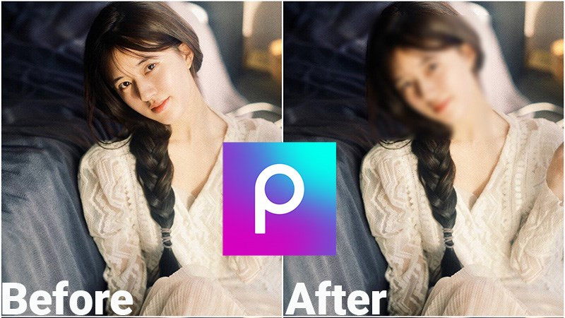 Làm mờ mặt trong ảnh bằng PicsArt