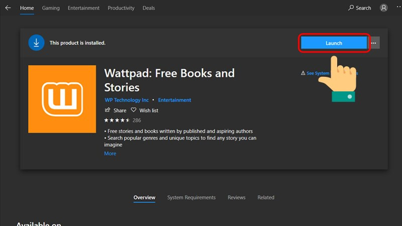 Launch và khởi chạy Wattpad