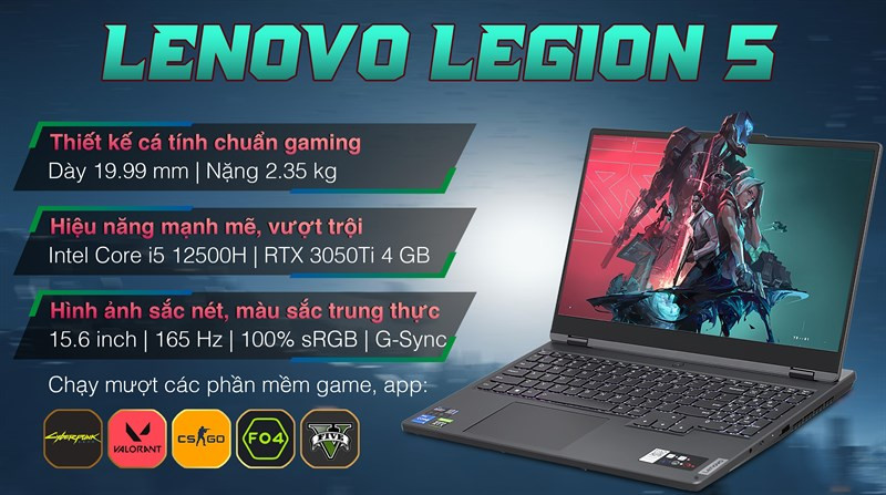 Lenovo Legion 5 15IAH7 i5 12500H