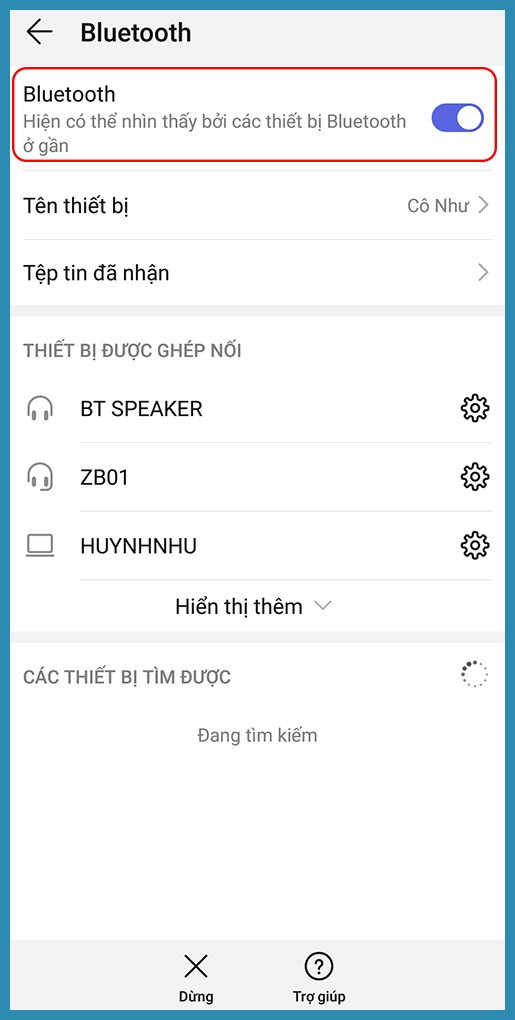 Mở Bluetooth trên điện thoại