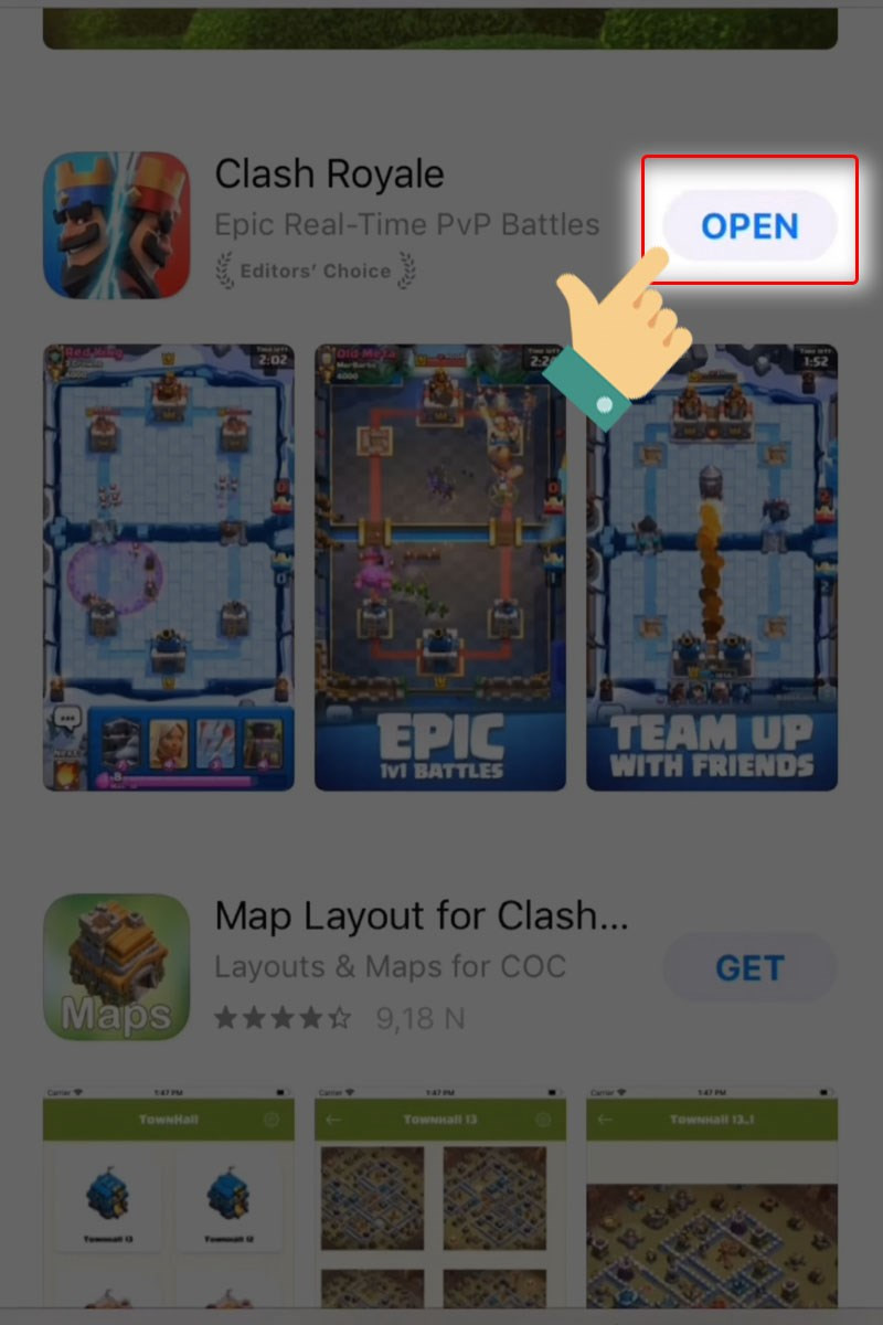 Mở Clash Royale trên iOS