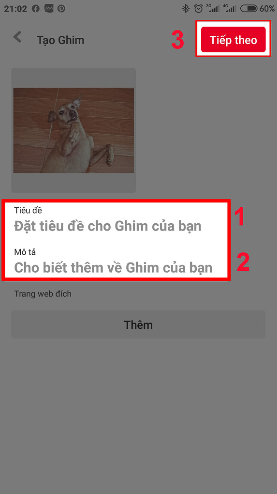 Mô tả ảnh trên Pinterest