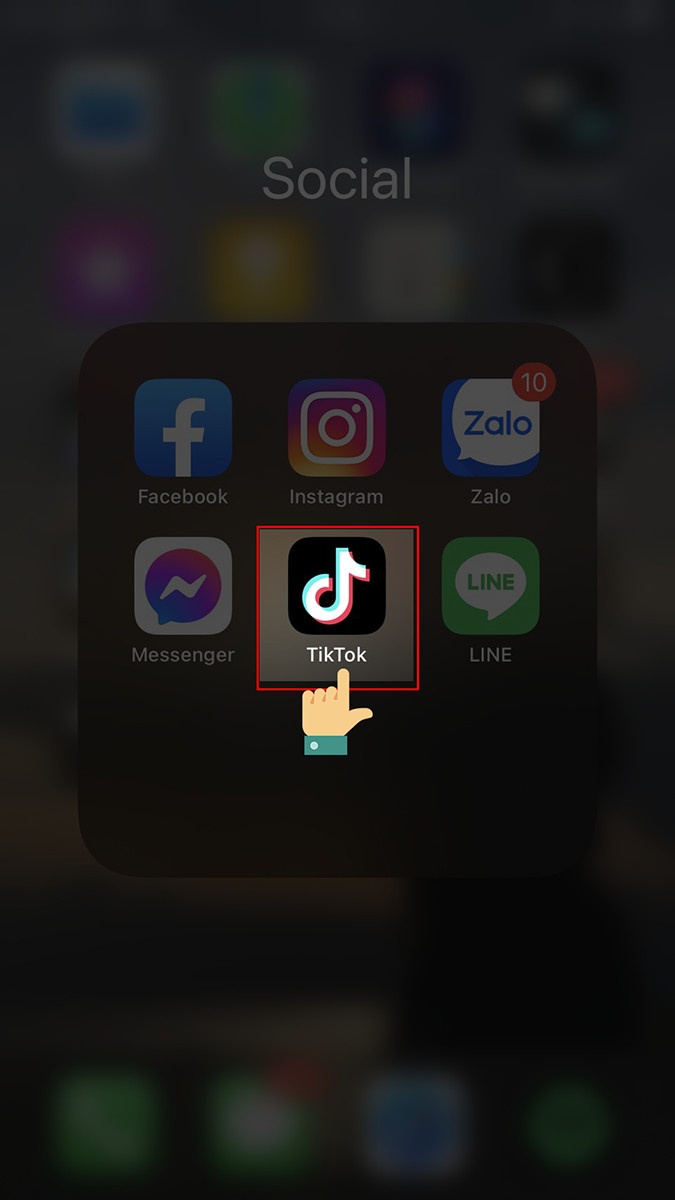 Mở ứng dụng TikTok