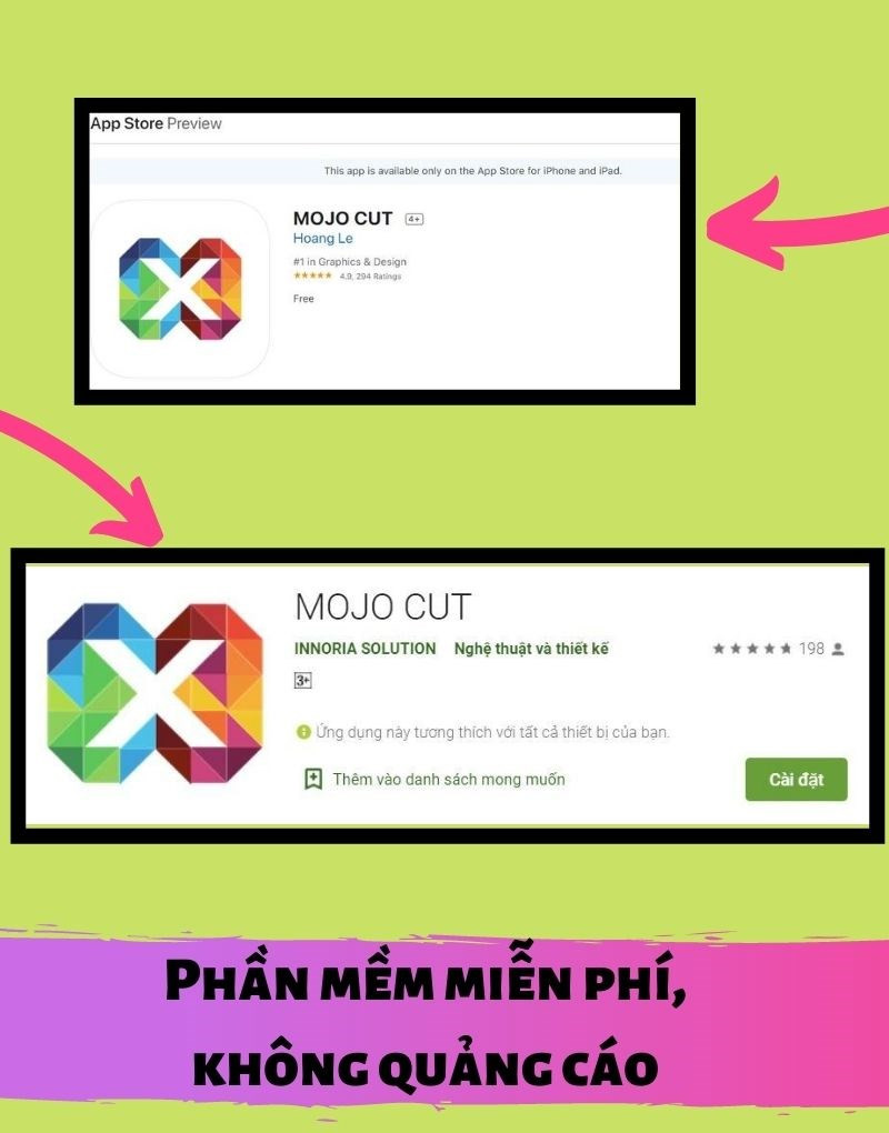 MOJO CUT miễn phí và không quảng cáo