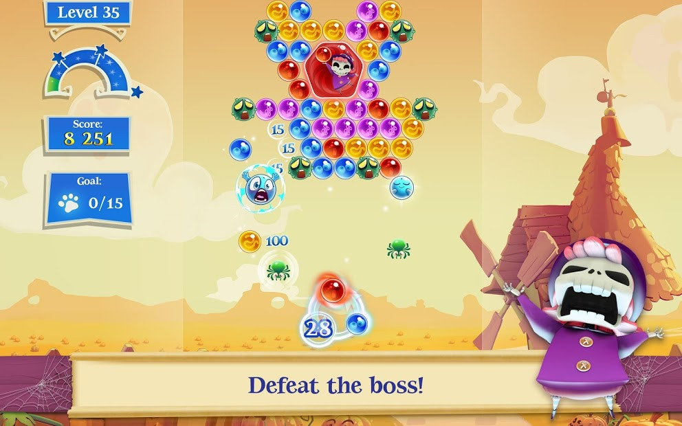 Một màn chơi khác trong Bubble Witch 2 Saga