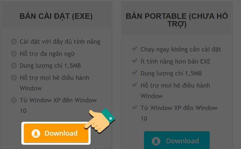 Nhấn Download để tải ứng dụng về thiết bị