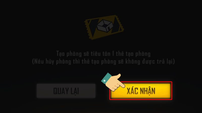 Nhấn tiếp Xác nhận